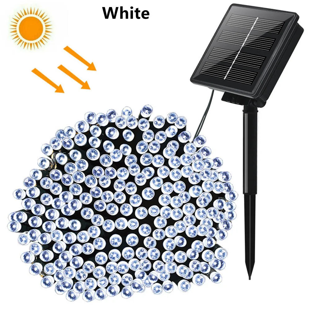 23-99ft LED Solar Light 50-300 Lights Outdoor Waterproof Fairy Garland Lights Christmas Party Halloween Decorations Solar Lights
