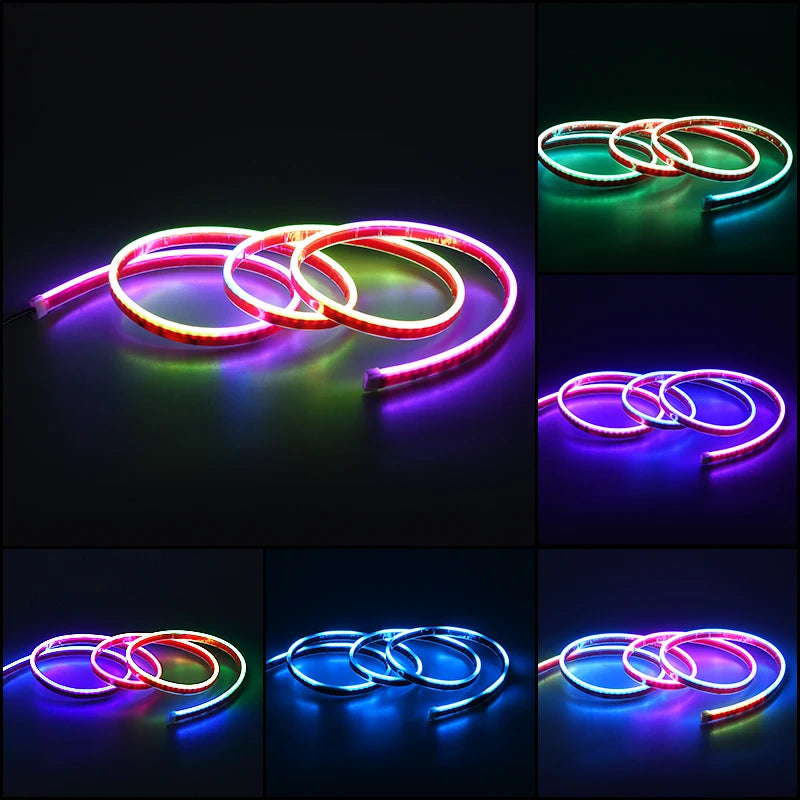 Hood Light Daytime Running Lights Automotive Supplies  APP Control Multi-function Led neon Strip Running Lights For Car
