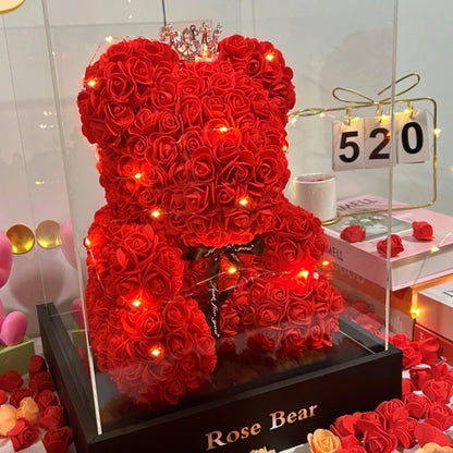 2026 New Artificial Flower Eternal Rose Teddy Bear for Mother's Day Birthday Valentine's Day Anniversary Gifts & Decorations