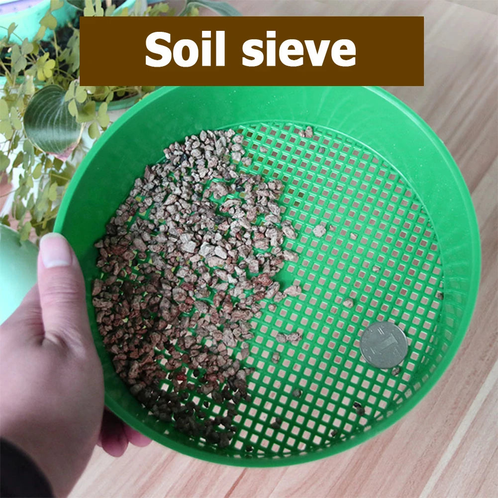 Plastic Soil Sieve Filter Mesh for Soil Stone Sifting Filtration Home Garden Flower Plant Nursery Tools