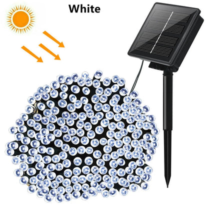 23-99ft LED Solar Light 50-300 Lights Outdoor Waterproof Fairy Garland Lights Christmas Party Halloween Decorations Solar Lights
