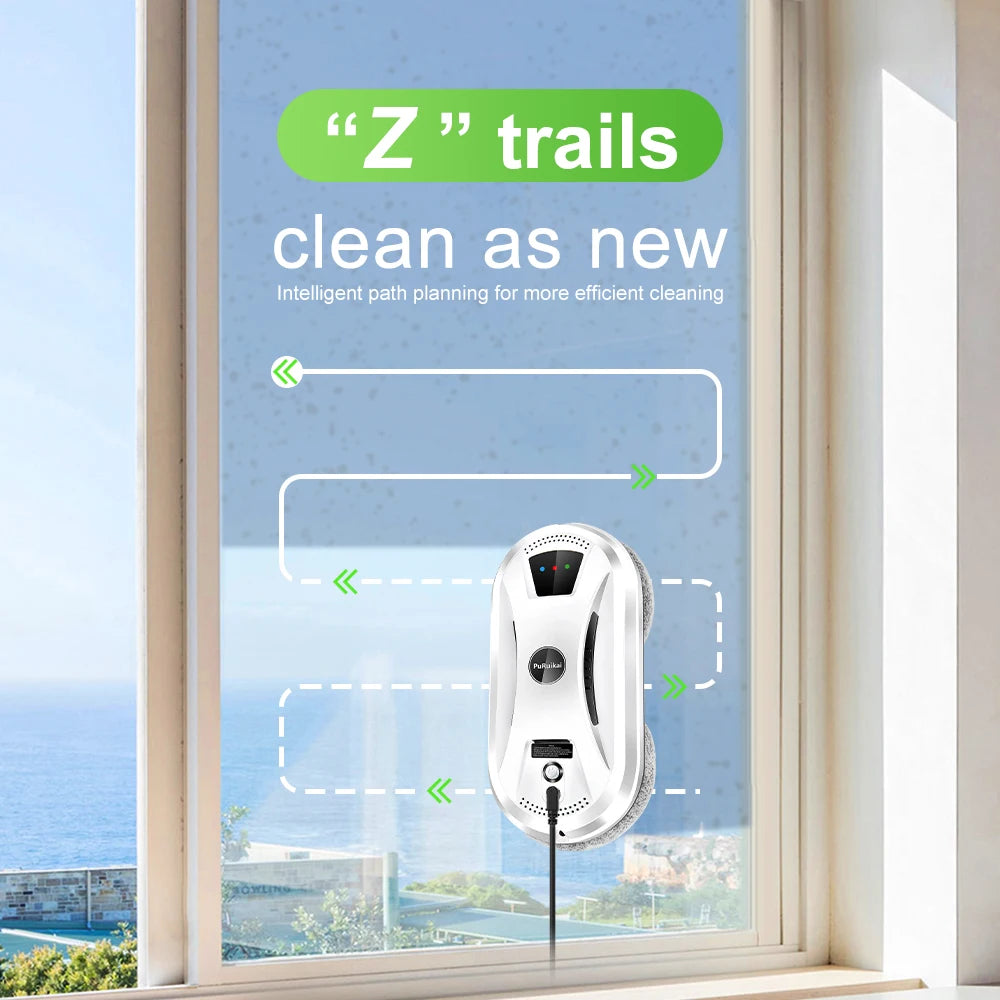PuRuiKai Ultra Thin Robot Vacuum Cleaner Window Cleaning Robot Window Electric Glass Limpiacristales Remote Control For Home