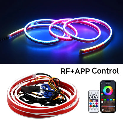 Hood Light Daytime Running Lights Automotive Supplies  APP Control Multi-function Led neon Strip Running Lights For Car
