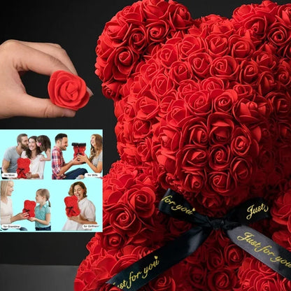 2026 New Artificial Flower Eternal Rose Teddy Bear for Mother's Day Birthday Valentine's Day Anniversary Gifts & Decorations