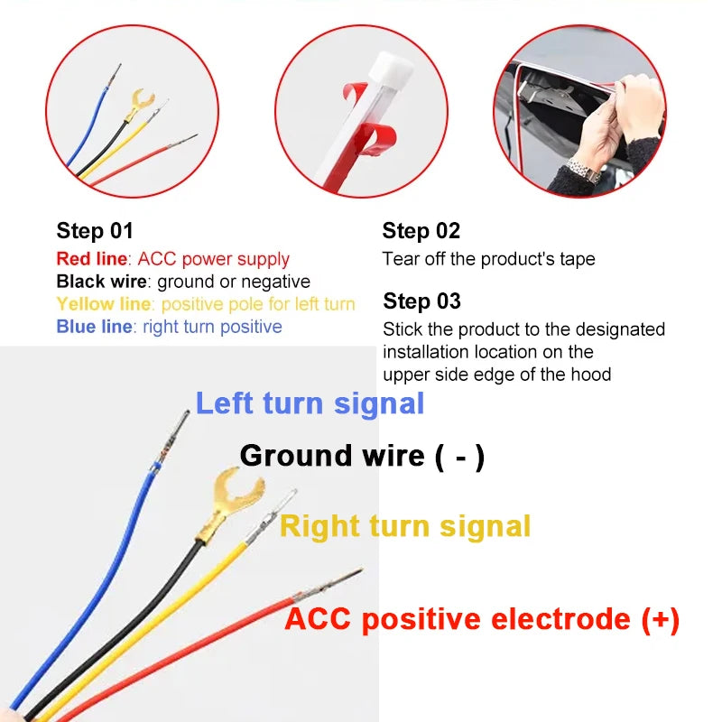 Hood Light Daytime Running Lights Automotive Supplies  APP Control Multi-function Led neon Strip Running Lights For Car