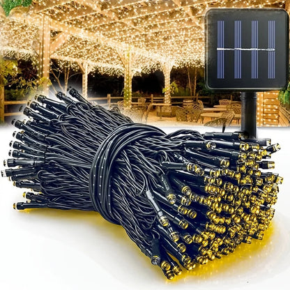 23-99ft LED Solar Light 50-300 Lights Outdoor Waterproof Fairy Garland Lights Christmas Party Halloween Decorations Solar Lights